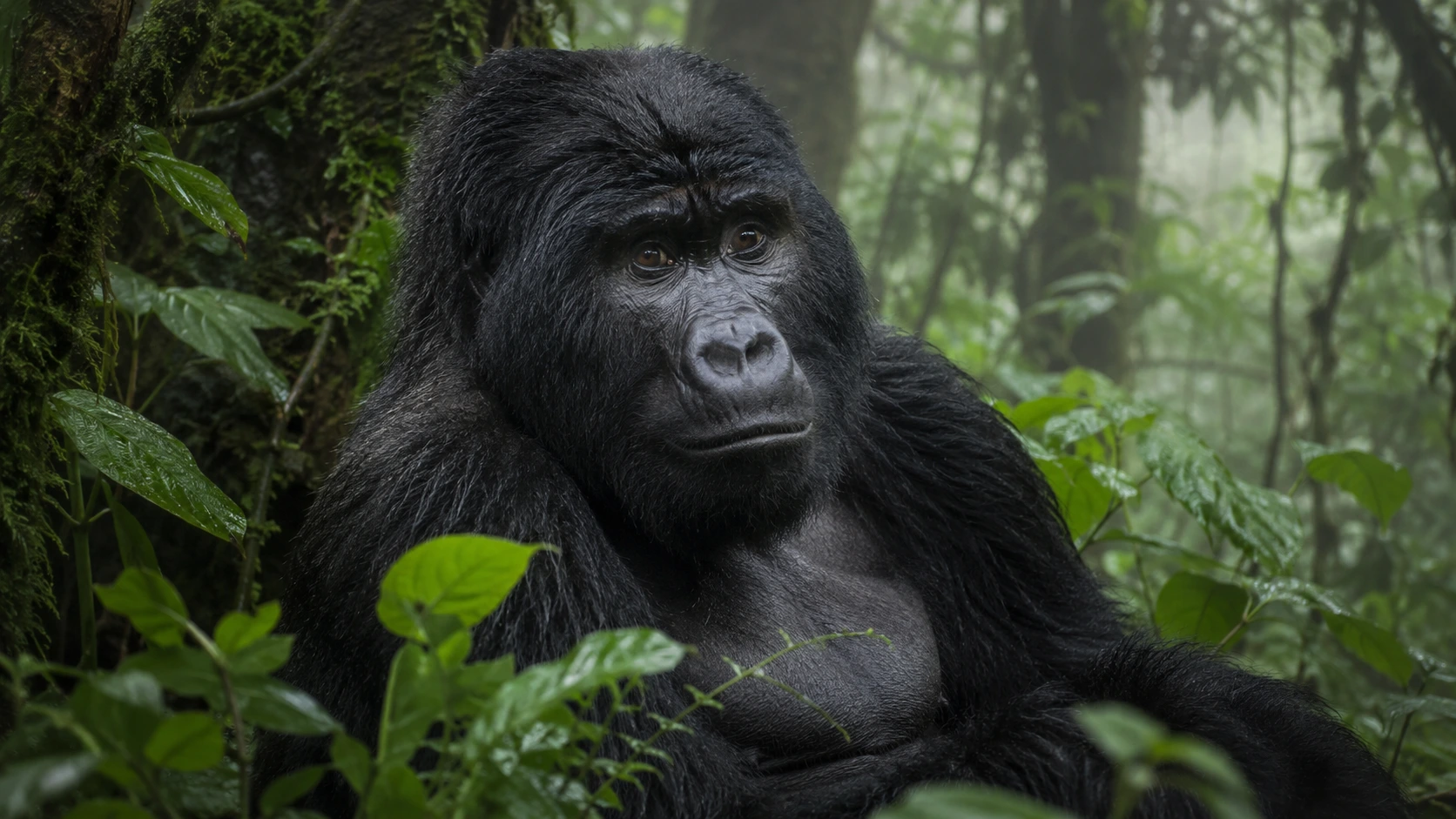 Chimpanzee on a 5 day Uganda chimpanzee and gorilla trekking safari